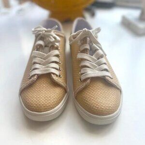 NWOT Jack Rogers Lia Natural Raffia Rope Sneakers - Size 7.5